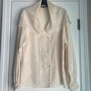 Breckinridge Ivory Silky Dress Blouse 16